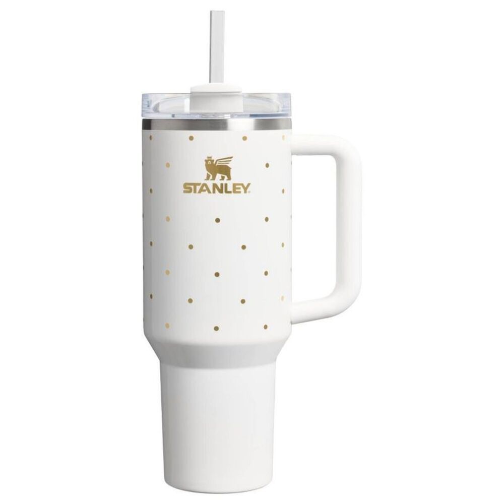 Stanley 40 oz Stainless Steel H2.0 FlowState Quencher Tumbler Frost Polka Dot